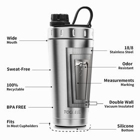 TOOFEEL leakproof twist-on lid seals drinks during workouts.