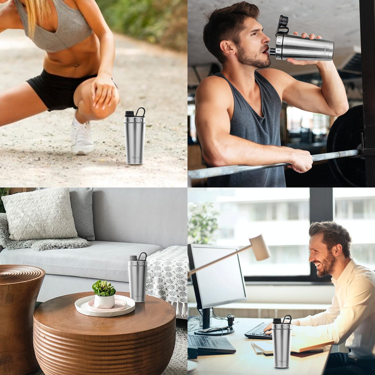 TOOFEEL wide-mouth design eases adding powder and liquids.