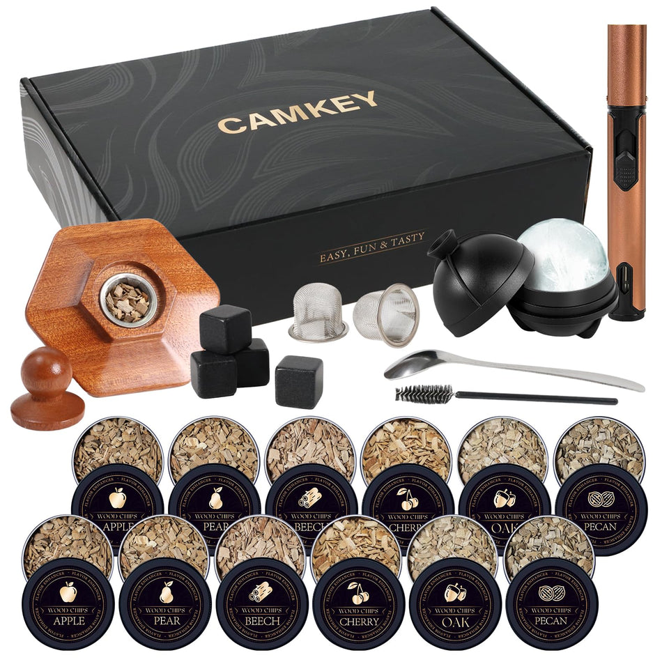 TOOKEBEEGO whiskey smoker kit full set for at-home bar smoke experiments
