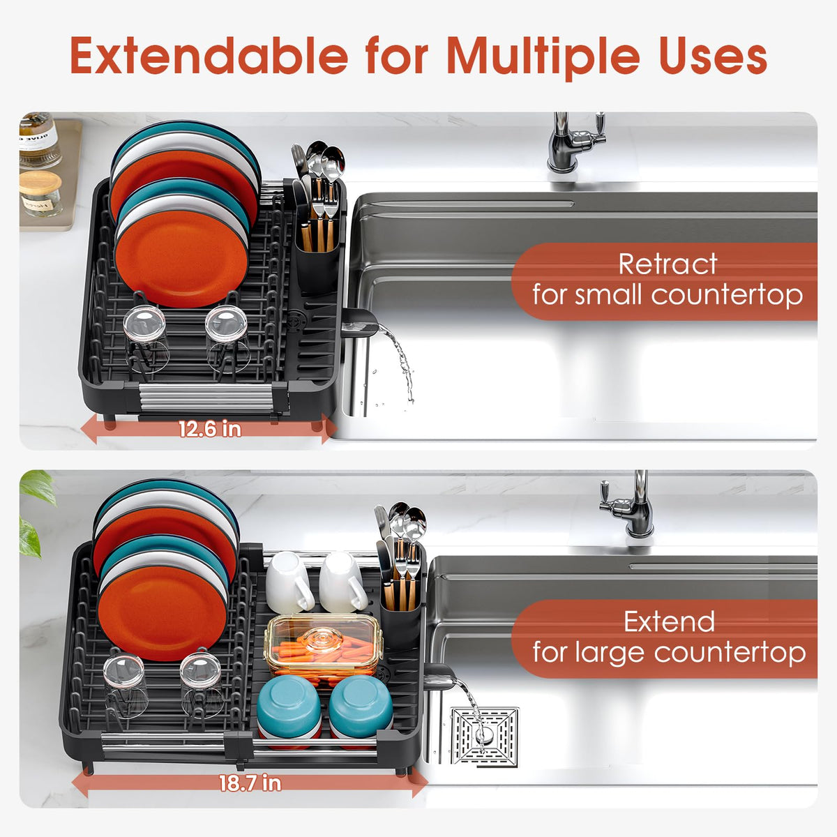 TOOLF rack with protective cover preventing scratches on dishes