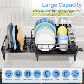 TOOLF drainage spout funnels water into the sink, reducing puddles on counters.