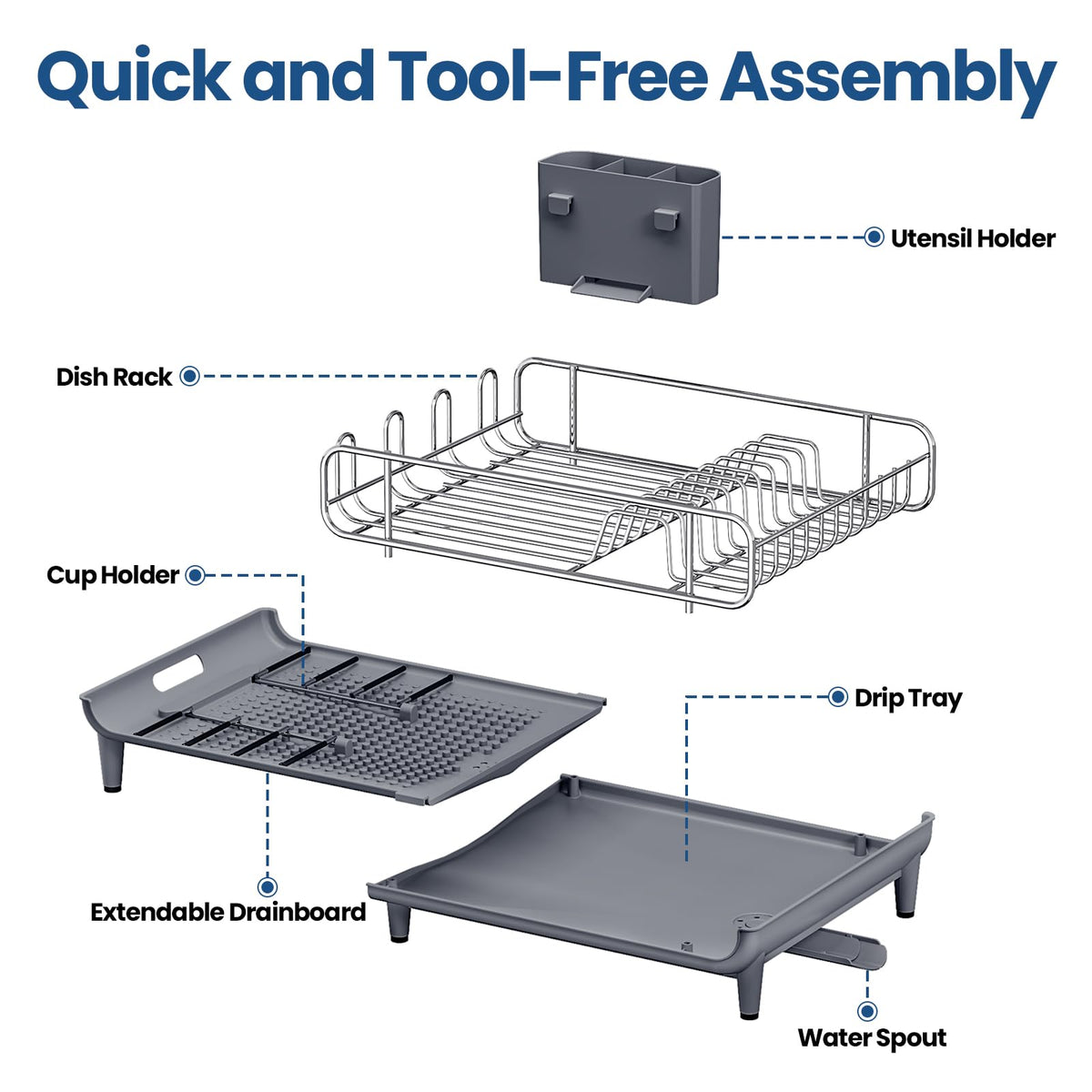 TOOLF collapsible design folds flat for easy storage