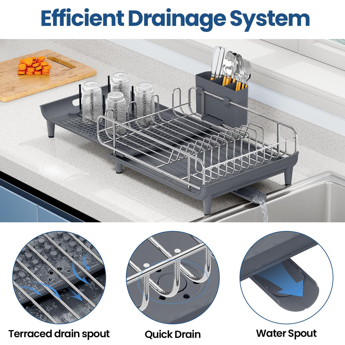 TOOLF large-capacity rack expands to hold plates, bowls, and pots