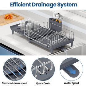 TOOLF large-capacity rack expands to hold plates, bowls, and pots