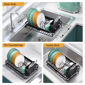 TOOLF in-sink rack folded compact for small kitchens and dorm rooms