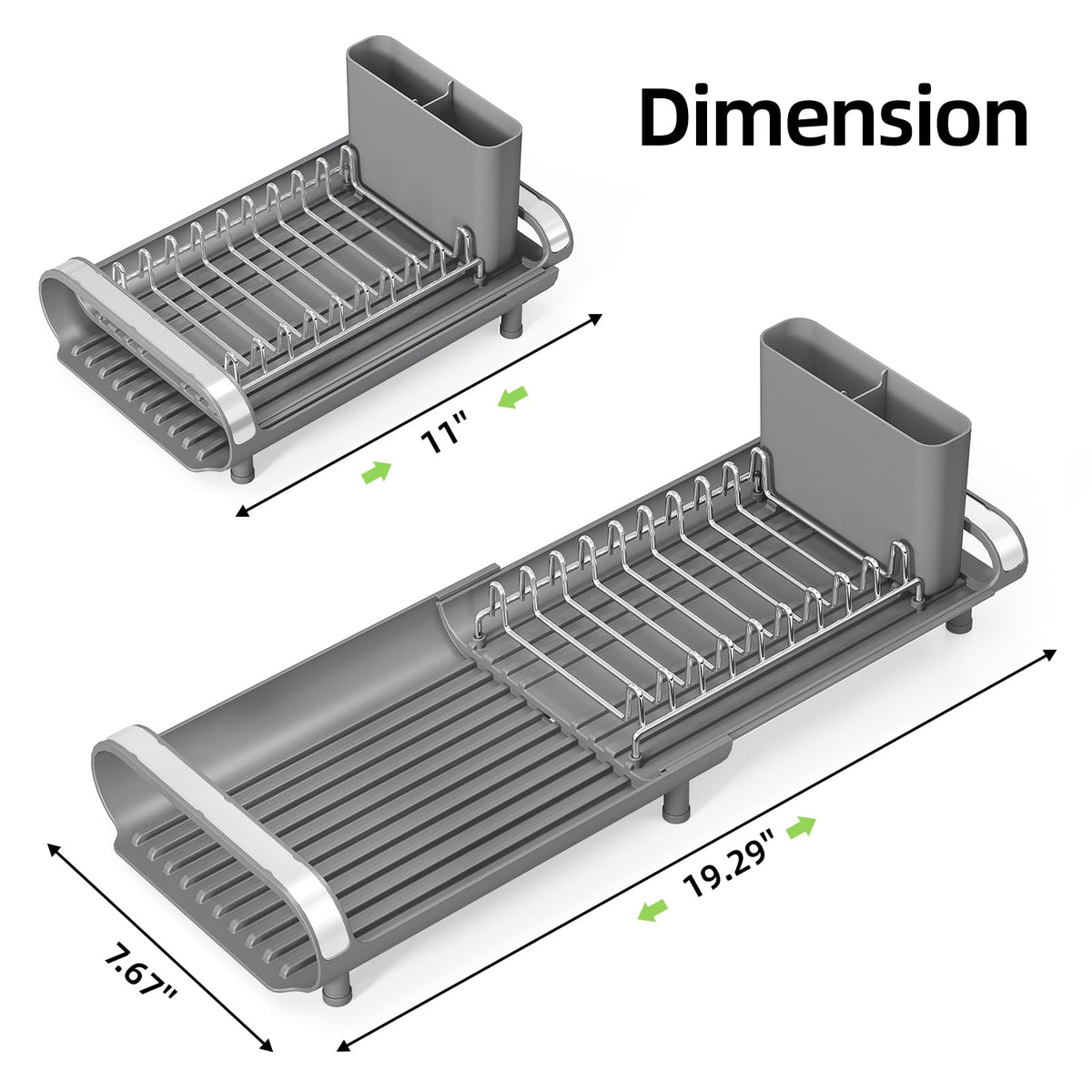 TOOLF dish drainer suitable for sink or countertop setup.