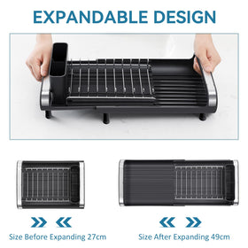 TOOLF mini expandable dish rack in stainless steel resists rust