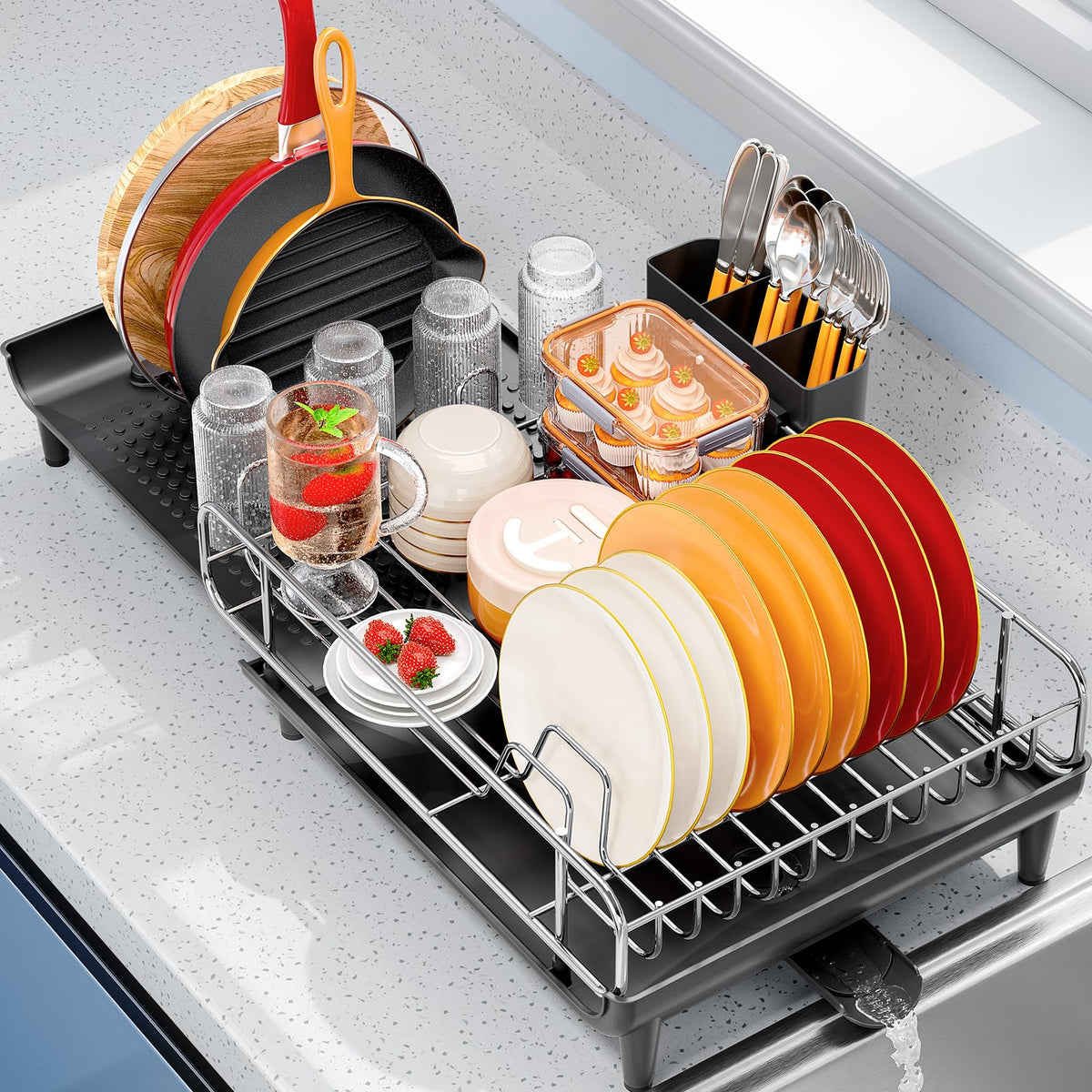 TOOLF modern kitchen accessory blends durability with sleek black finish.