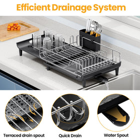 TOOLF stainless steel dish dryer highlights durability and easy cleaning.