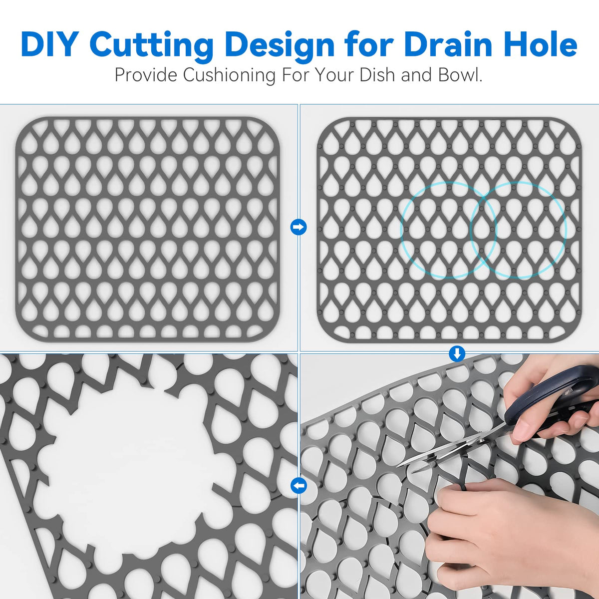 TOOVEM sink mat multi-use as heat mat and prep surface or baking sheet liner.