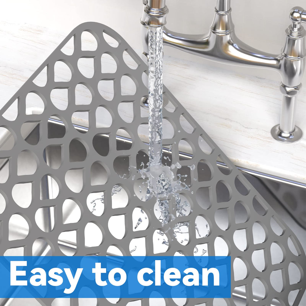 TOOVEM silicone sink mat storage-friendly and reusable for busy kitchen routines.