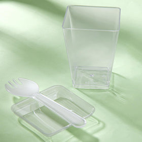 Toowood dessert cups ideal for mousse, cake, and fruit portions.