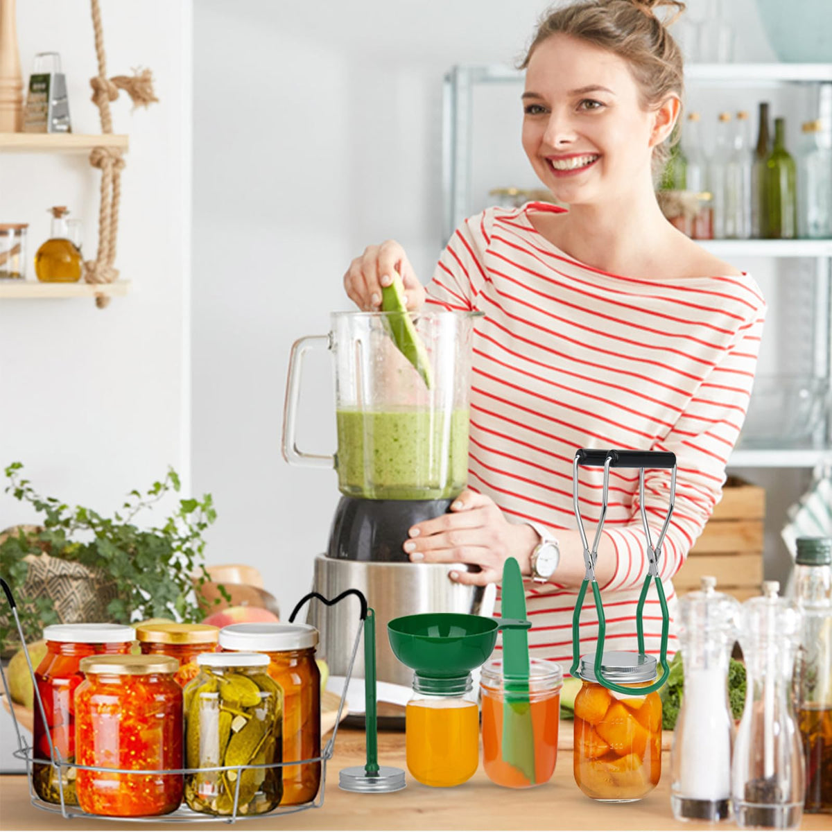 Toowood funnel for mason jars designed for tidy filling