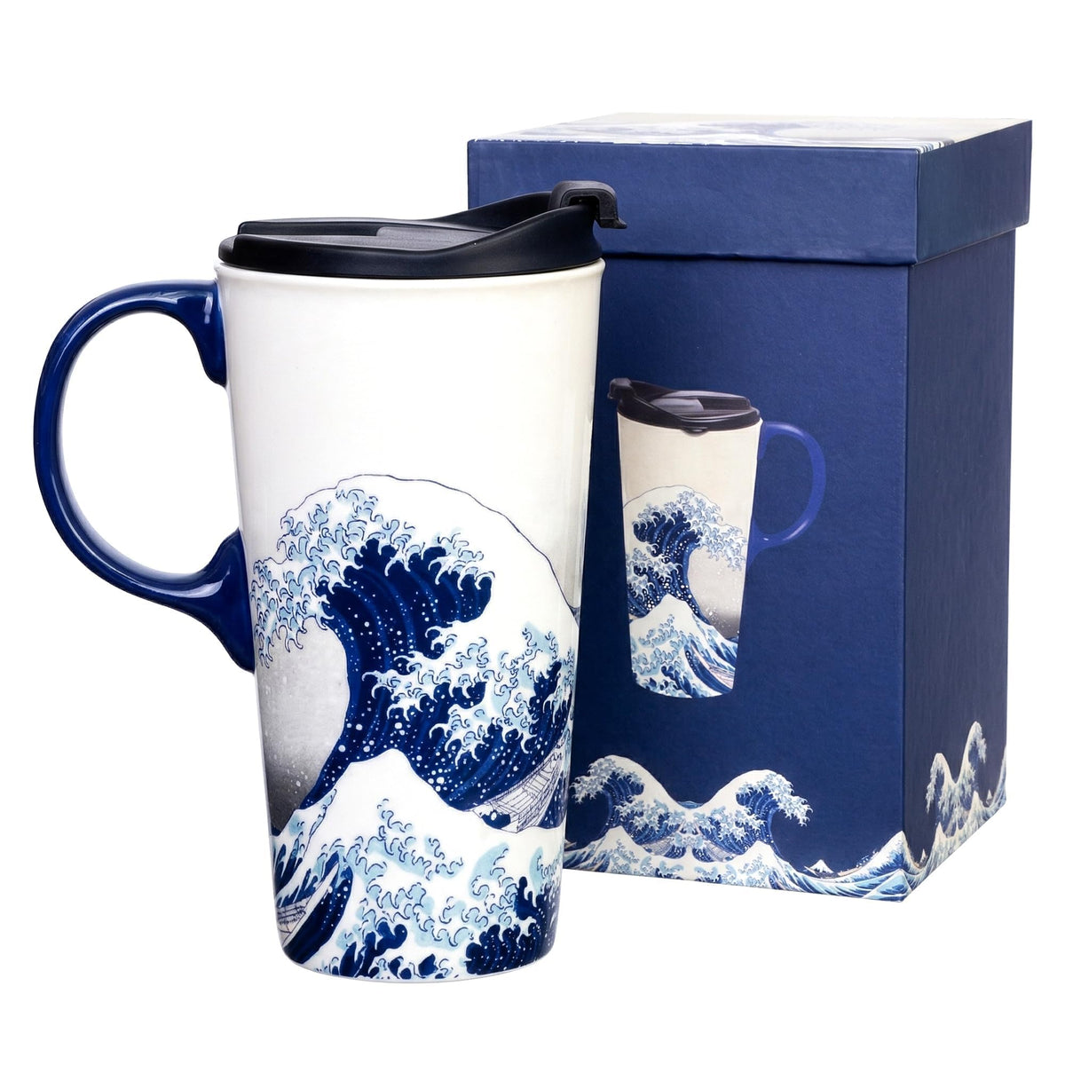 Topadorn 17oz ceramic travel mug with spill-proof lid for on-the-go coffee