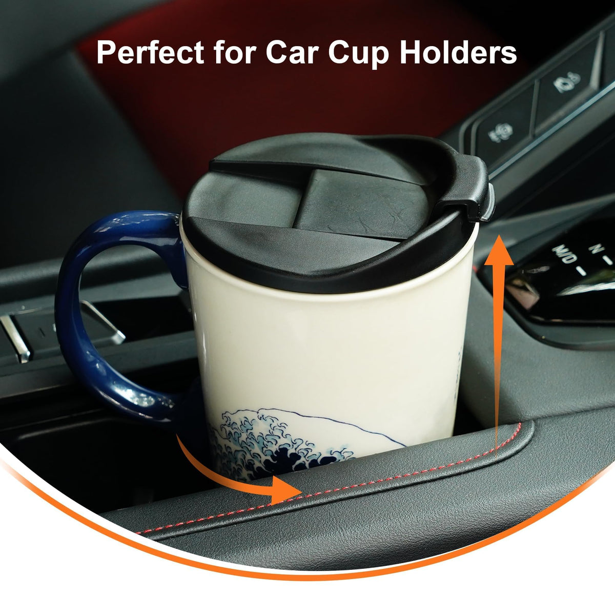 Topadorn mug slim base designed for standard car cup holders