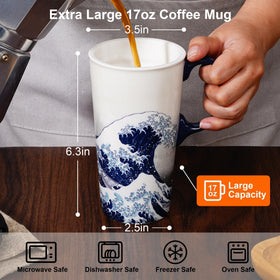 Topadorn mug versatile for coffee tea and iced drinks