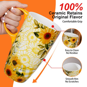Topadorn daily-use coffee cup with comfortable grip.