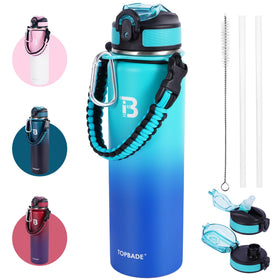 TOPBADE 32oz insulated bottle with spout lid for quick, refreshing sips.