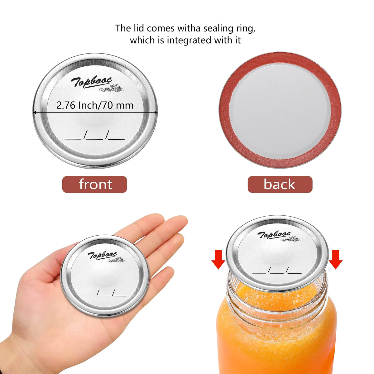 Topbooc dishwasher-safe lids ideal for batch canning and cleanup