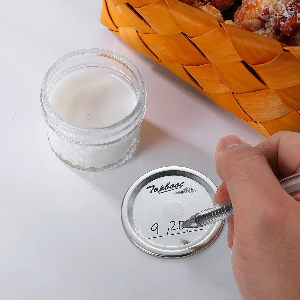 Topbooc 70mm diameter regular-mouth lids fit common jars