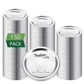 Topbooc regular-mouth lids on Ball or Kerr jars with airtight seal
