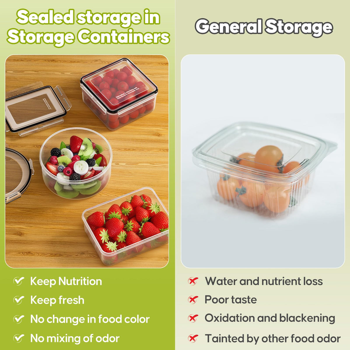 TOPCHASE clear lids and labels enable quick meal prep and identification.