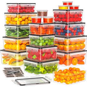 Topchase rectangular 50oz container showing stackable design for meal prep and storage