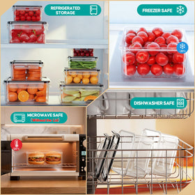 Topchase square 23oz container keeps fruits and leftovers neatly fresh