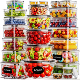TOPCHOICE airtight containers with lids for organized meal prep