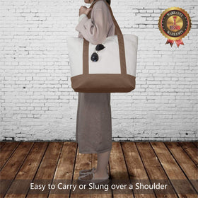 TopDesign canvas tote heavy-duty 12oz canvas for daily durability