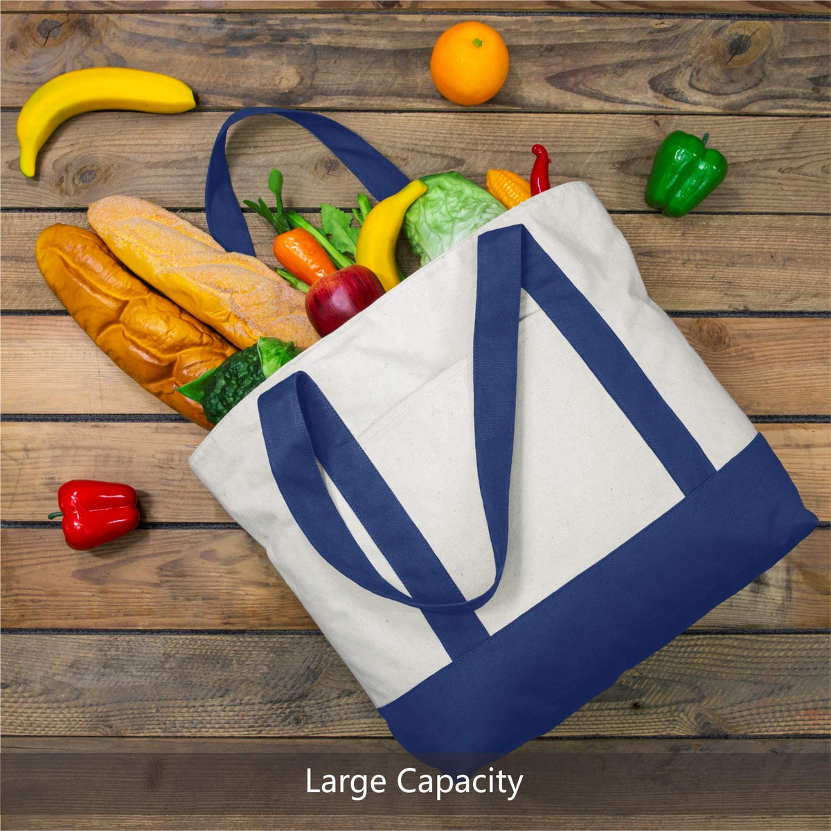 TopDesign 6-Pack tote capacity interior view for daily essentials