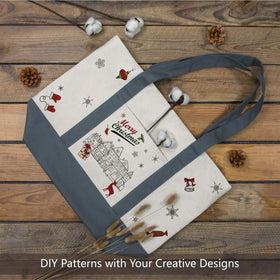 TOPDesign canvas tote, large capacity for books, gym gear, or beach essentials.