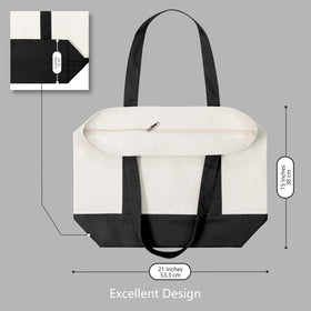 TOPDesign tote features a 25 inch shoulder strap for comfortable carrying.