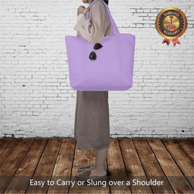 TopDesign tote with top zipper closure for secure carry