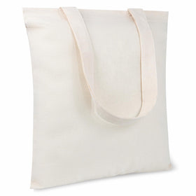 TopDesign cotton tote 11.8x13 front view for grocery use and durable carrying.