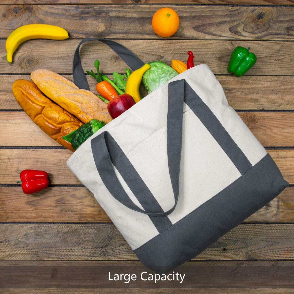TOPDesign eco-friendly reusable bag; reduces single-use plastic.