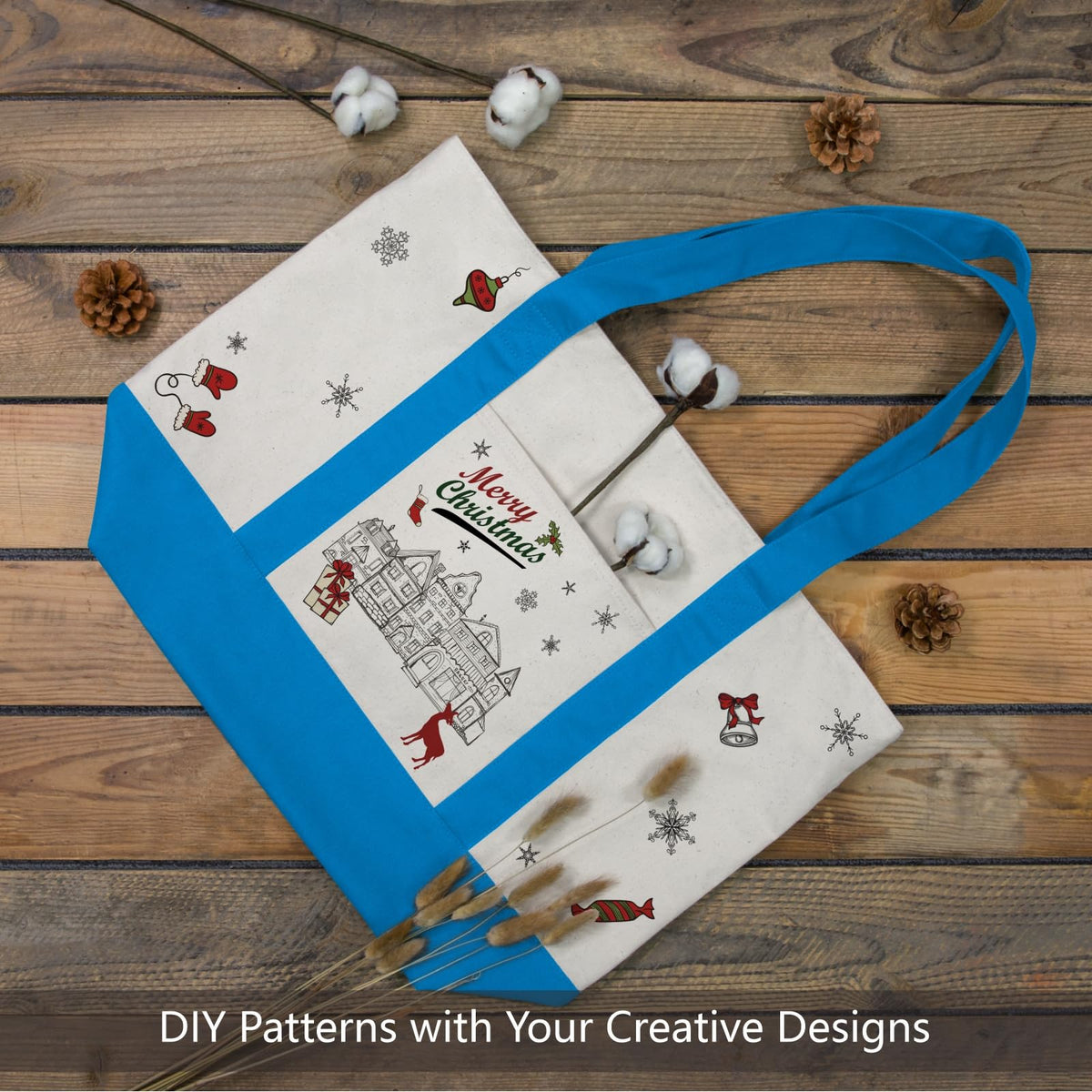 TOPDesign durable canvas tote made from heavy-duty 12oz cotton