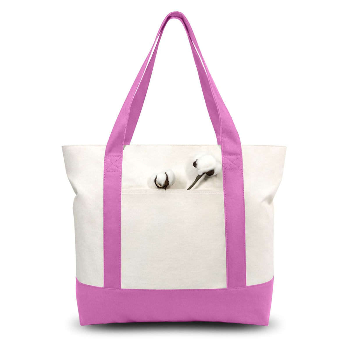 TopDesign tote bag with external pocket for quick-access items during daily errands.