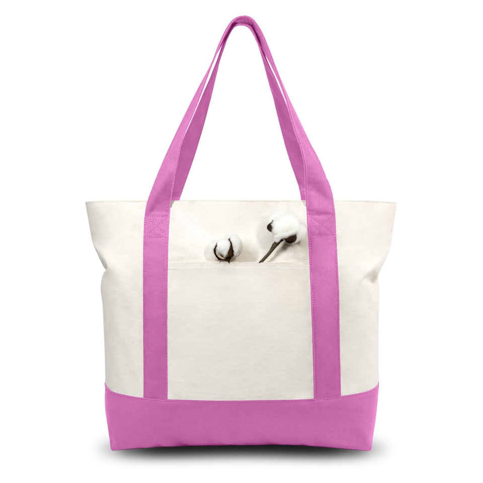 TopDesign tote bag with external pocket for quick-access items during daily errands.