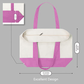TopDesign large-capacity tote ideal for beach, gym, and shopping.