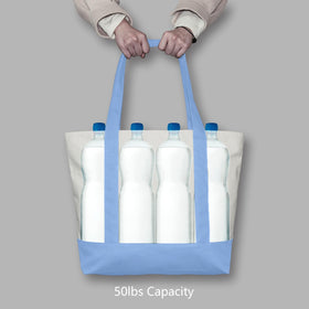 TOPDesign tote uses eco-friendly material with durable seams for lasting use.