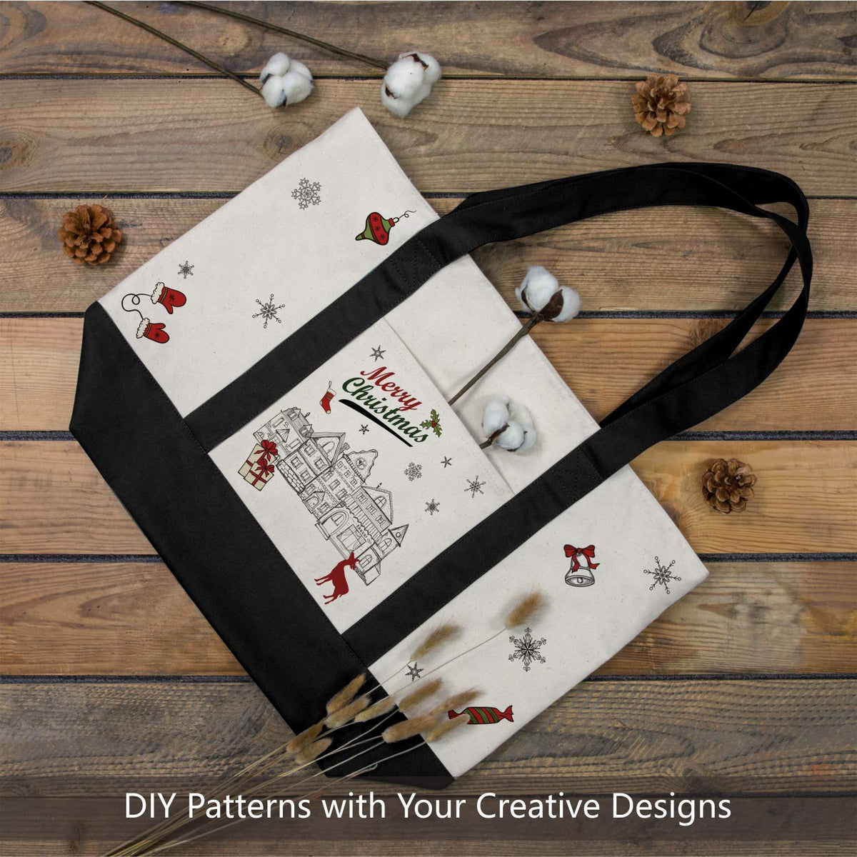 TOPDesign tote features an 8x8 external pocket for essentials.