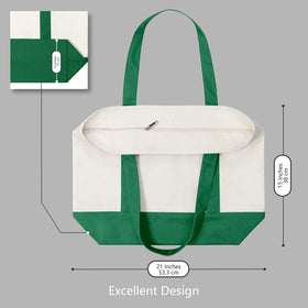 TopDesign tote in green used for grocery shopping and daily errands