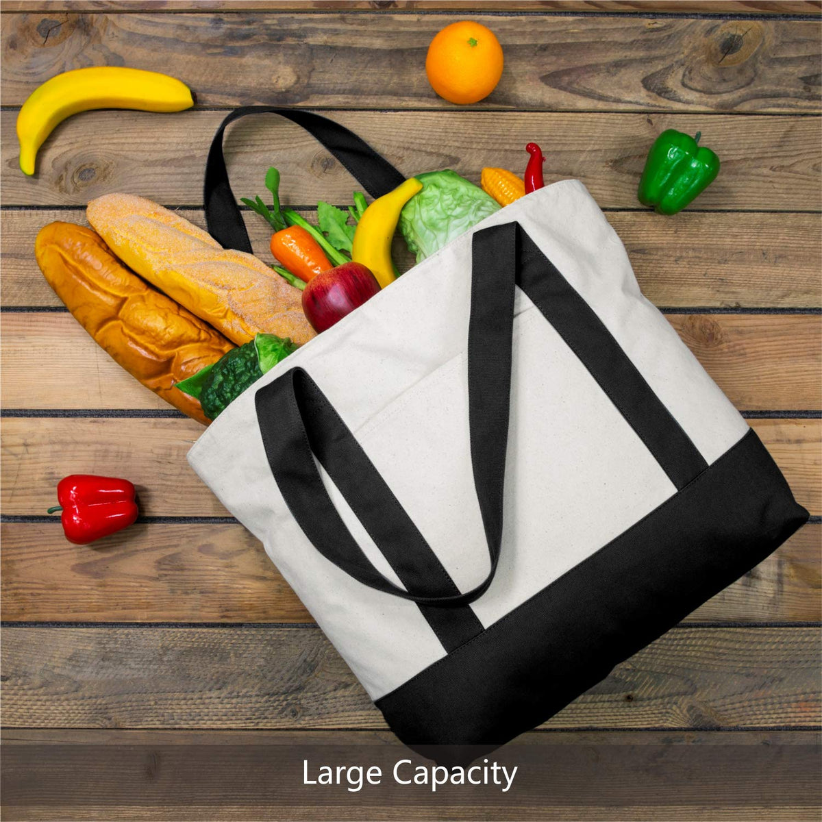 TOPDesign bag with top zipper closure keeps valuables secure.
