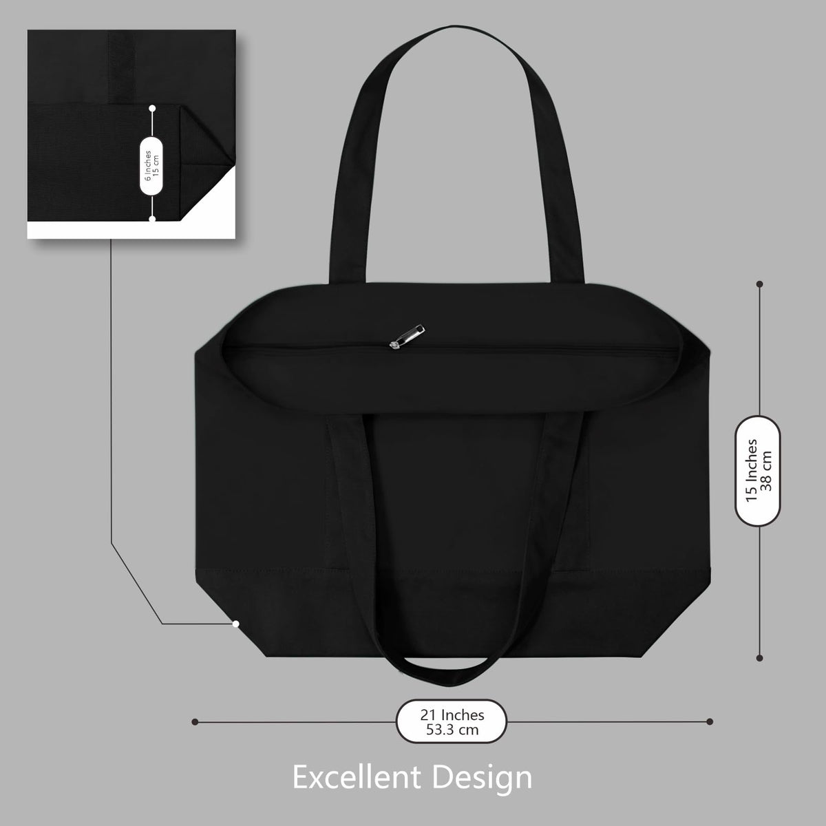 TopDesign bag features reinforced seams for long-lasting daily wear.