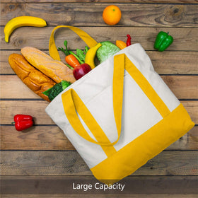 TopDesign tote bag durable stitching with reinforced seams.