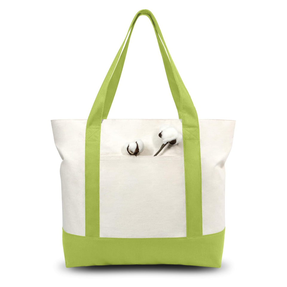 TopDesign tote bag with external pocket for easy access on errands