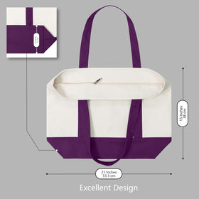 TOPDesign tote bag measures 21 by 15 by 6 inches for ample capacity.