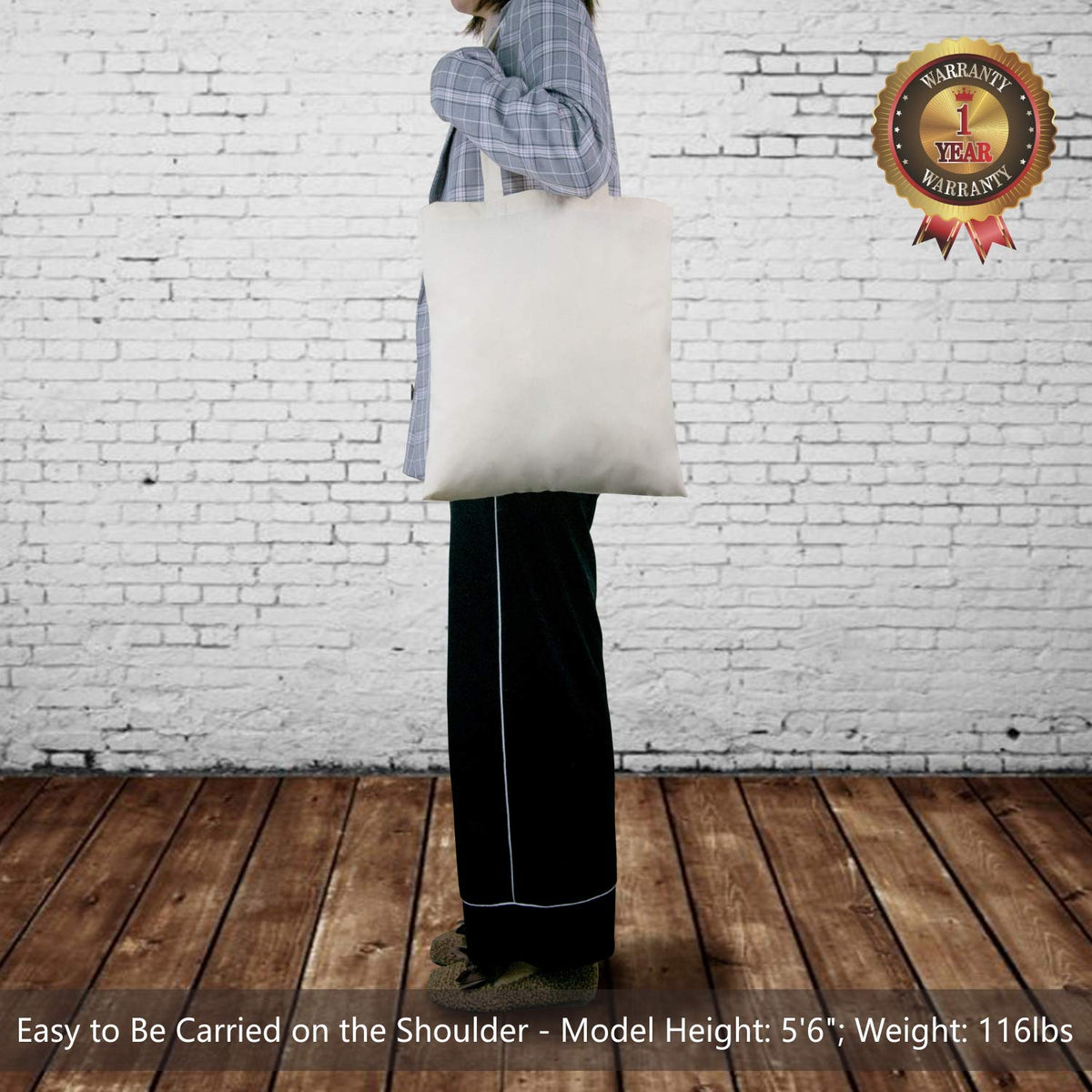 TopDesign tote bag with reinforced 25-inch handles for daily use.