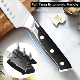 Topfeel forged full-tang ergonomic handle close-up